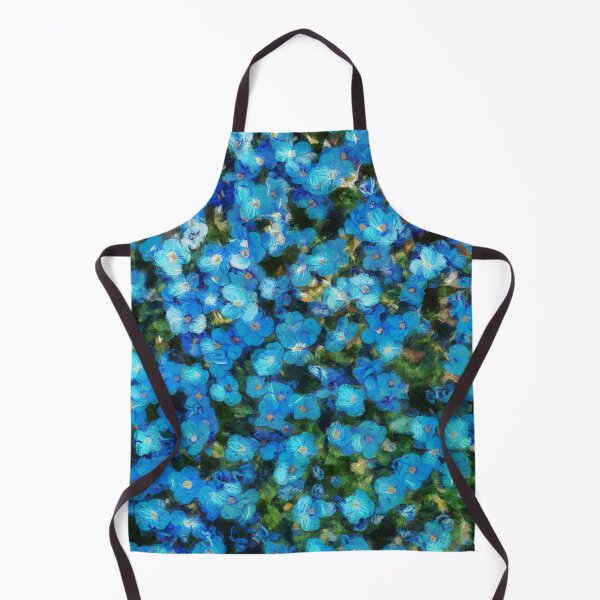 Item preview, Painted blue flowers in impressionist style designed and sold by AnnaMelekhina.