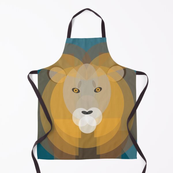 Item preview, Mid Century Geometric Lion designed and sold by cloudcuckoo1970.