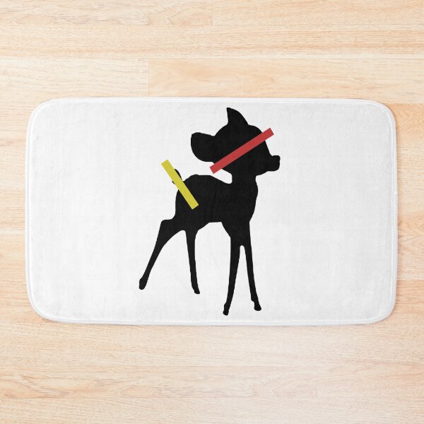 Item preview, black animal abstract with red and yellow strokes designed and sold by Jokoleo.