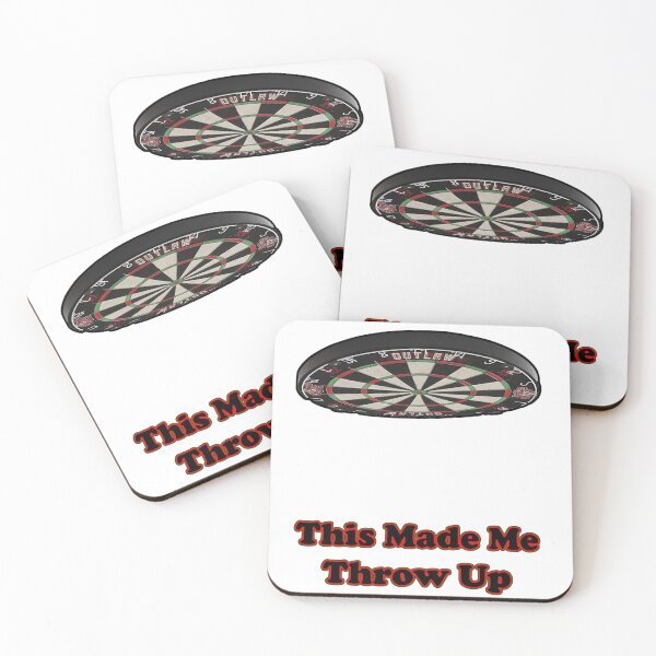 Item preview, This Made Me Throw Up pun funny design dart designed and sold by Sipsta.