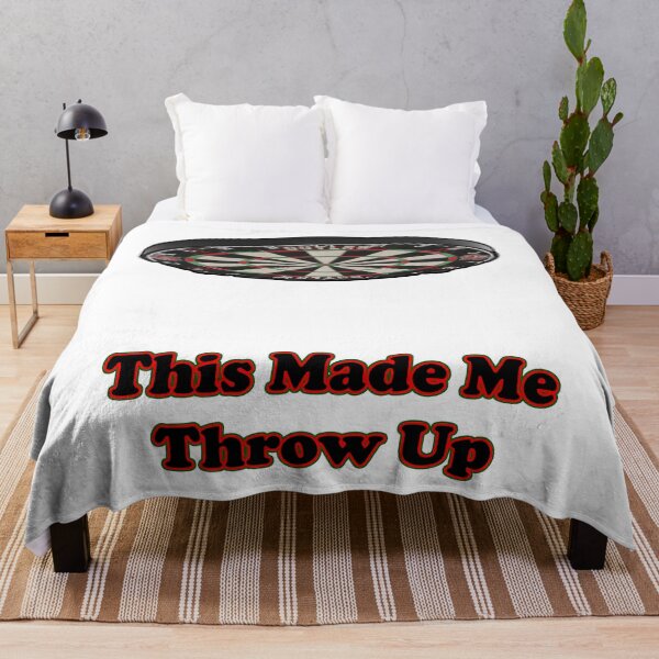 Item preview, This Made Me Throw Up pun funny design dart designed and sold by Sipsta.