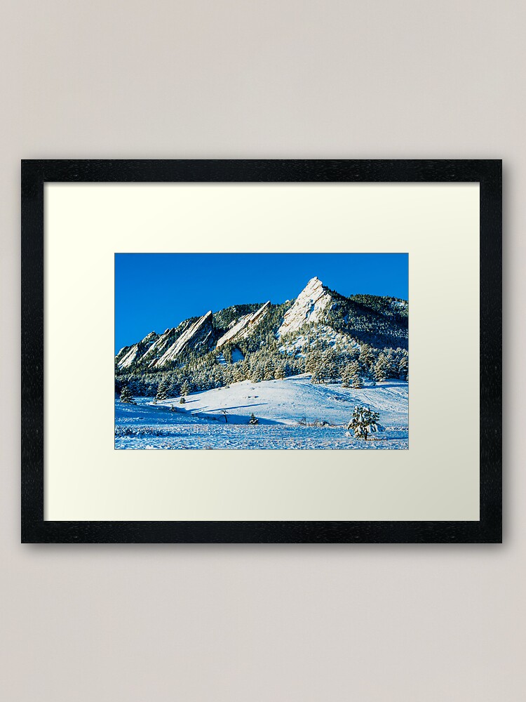 Alternate view of Flatirons Icing Framed Art Print