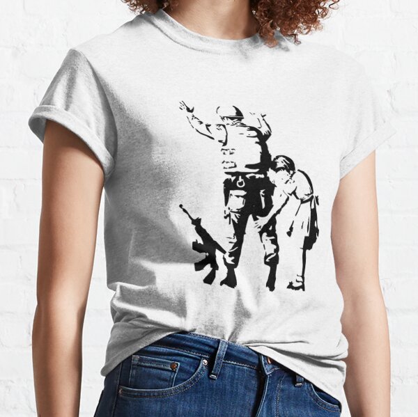 Banksy Searching a Soldier Classic T-Shirt