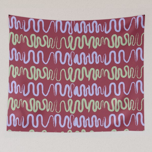 Item preview, Dark wined themed wavy pattern gift design designed and sold by Michael Schmidt.