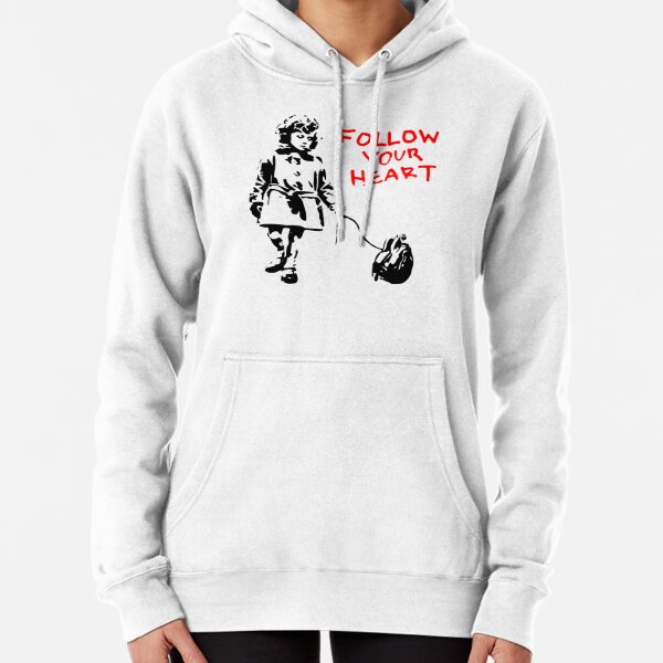 Banksy suivez votre coeur Sweat à capuche épais