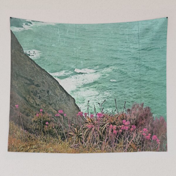 Item preview, Rocky Beach with Flowers Photograph designed and sold by ravenmandyshop.