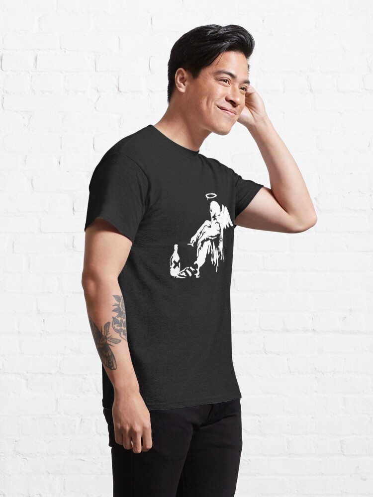 Alternate view of Banksy Fallen Angel Classic T-Shirt