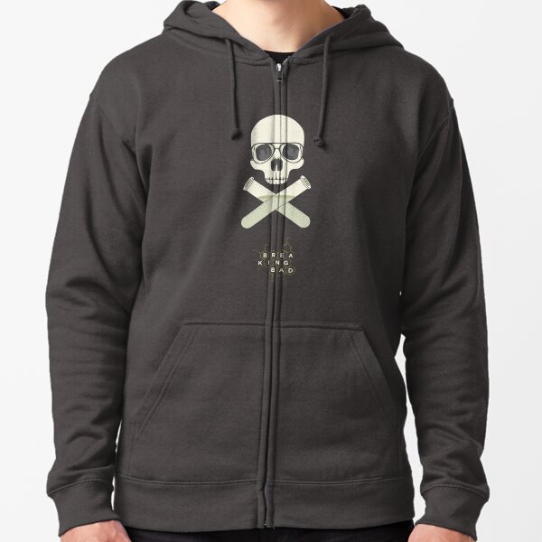 AUTHENTIC BREAKING BAD HEISENBERG CROSSBONES BLACK ZIP UP HOODIE SWEAT SHIRT Sweatshirts, Hoodies