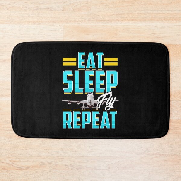 Item preview, Eat Sleep Fly Repeat Airplane Pilot Aviation Pun designed and sold by perfectpresents.