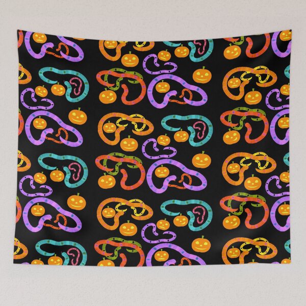 Item preview, Spirit snakes and pumpkins halloween style designed and sold by glowvim.