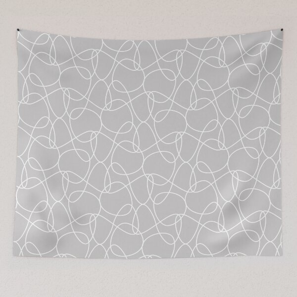 Item preview, white thread pattern on grey designed and sold by rysunki-malunki.