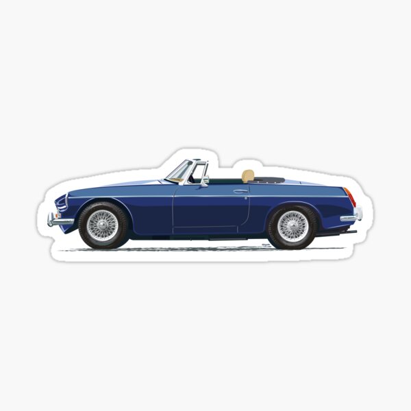 Mineral Blue color 'B' roadster – the Classic British Sports Car Sticker