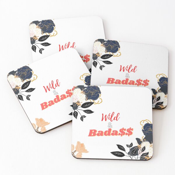 Item preview, Copy of Wild & badass quote with cute flowers designed and sold by illestart.