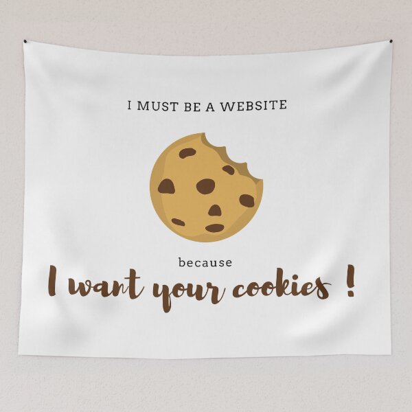 Item preview, I Want Your Cookies - Blak text designed and sold by Ornicar.