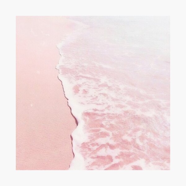 dreamy pink beach Photographic Print