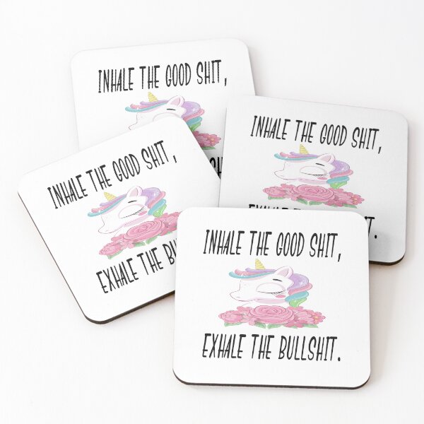 Item preview, Funny Gift, Inhale The Good Shit, Exhale The Bullshit, Gift For Sister, Funny Unicorn Gift Idea, Cute Birthday Gift designed and sold by Mode Tees.