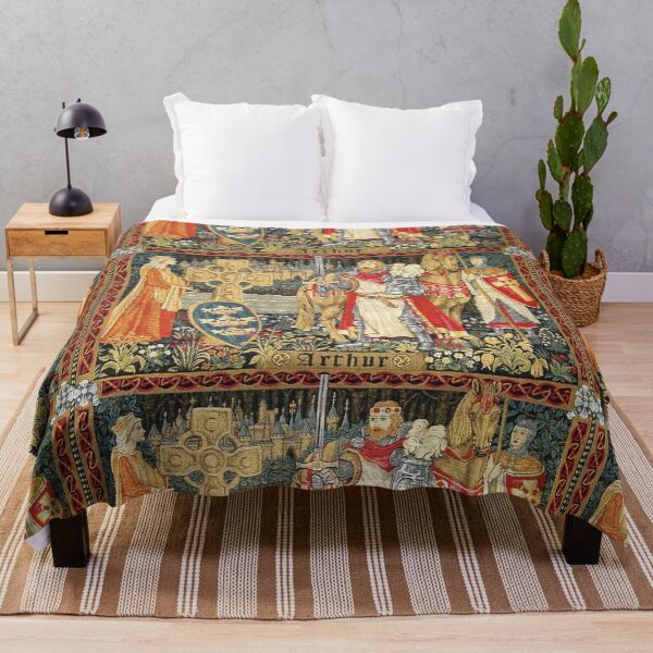 Item preview, King Arthur Tapestry Excalibur Merlin Camelot Holy Grail Quest designed and sold by WizardsWorld.