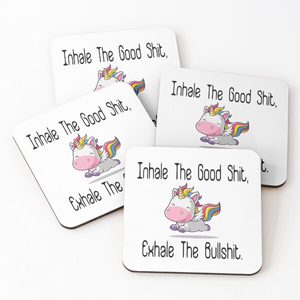 Item preview, Funny Gift, Inhale The Good Shit, Exhale The Bullshit, Gift For Sister, Funny Unicorn Gift Idea, Cute Birthday Gift designed and sold by Mode Tees.