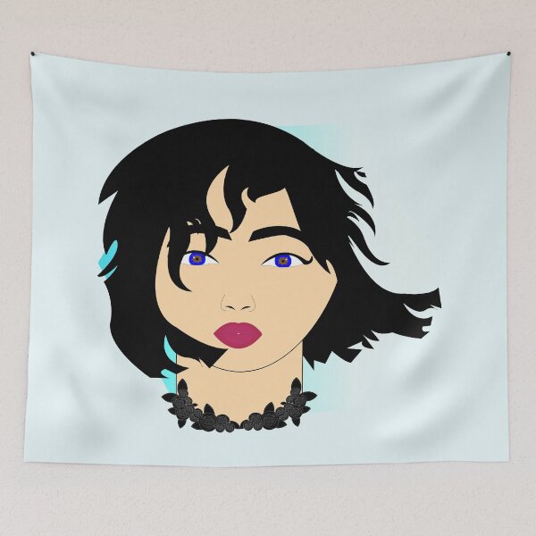 Item preview, Asian girl with natural dark hair and hot blue eyes  designed and sold by SGS-.