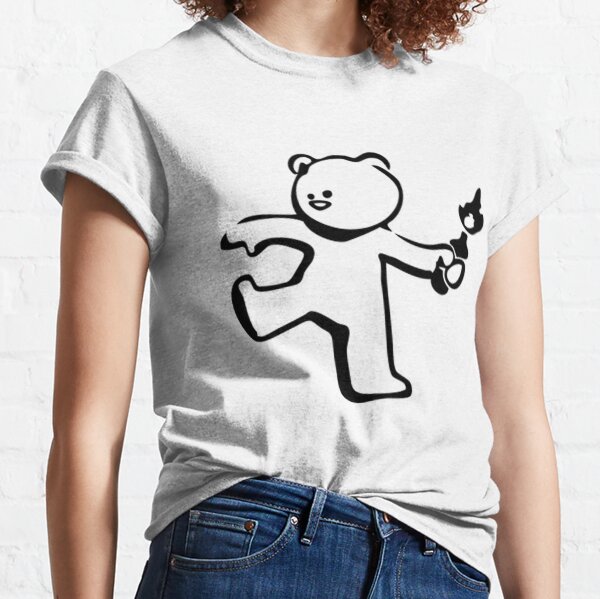 Banksy Teddy Bear Protest Molotov Cocktail Classic T-Shirt