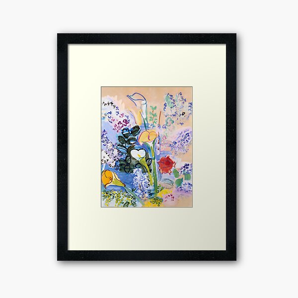 Colourful bouquet of flowers painting - Jean Dufy Framed Art Print