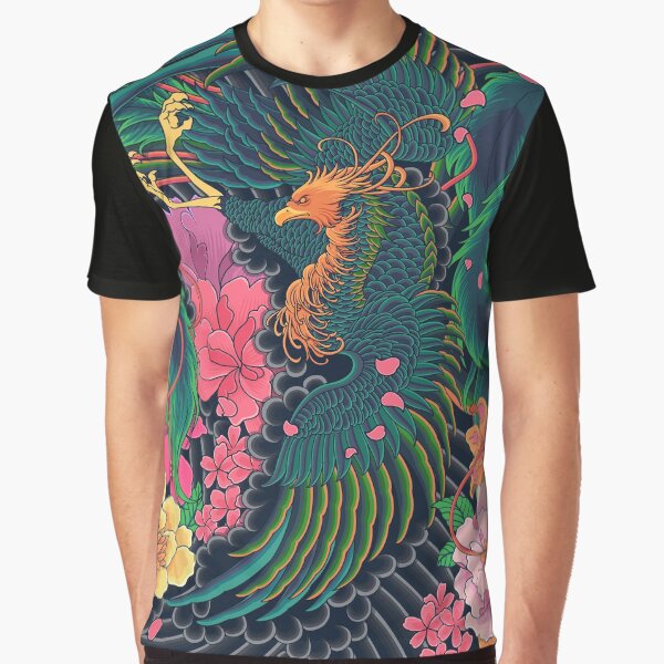 Aperçu de l'œuvre Conception de motif japonais, le Grand Phoenix créée et vendue par Snapnfit.