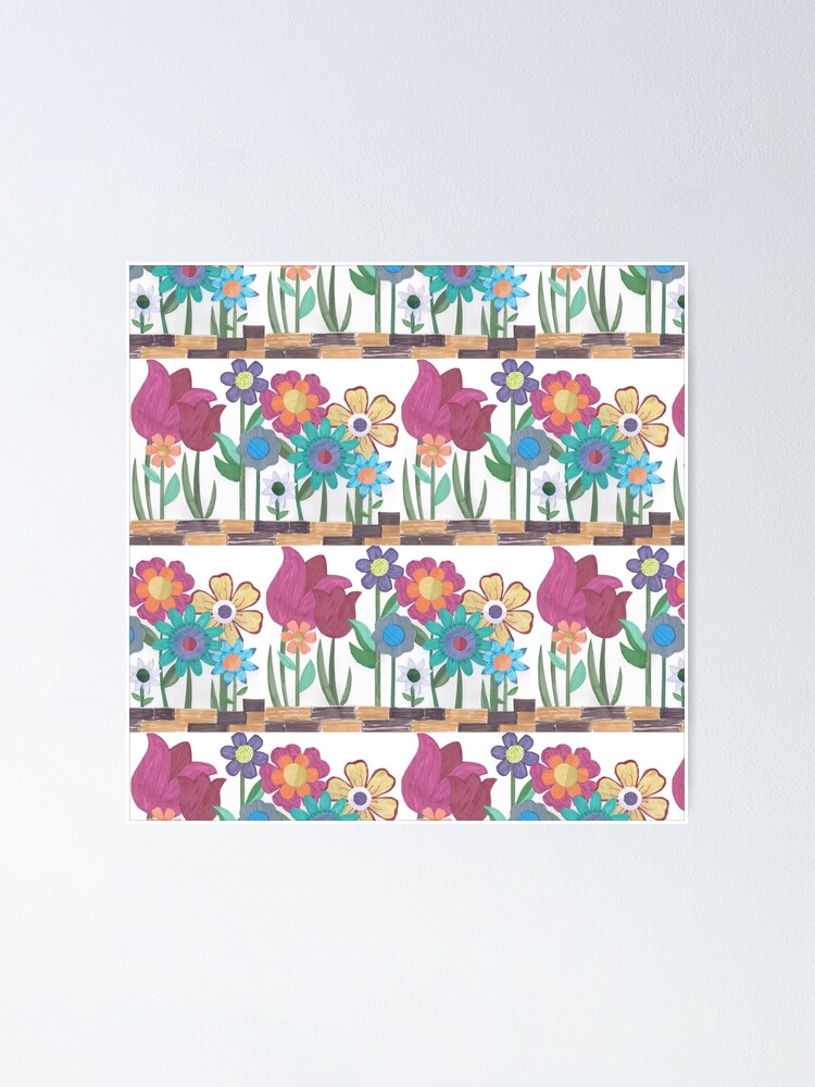 Alternate view of Floral Collage Poster