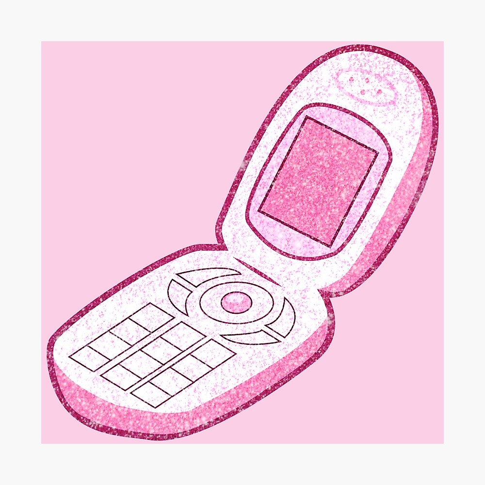 y2k flip phone, pink cute phone, 2000s aesthetic, retro nostalgia 13826401  Vector Art at Vecteezy