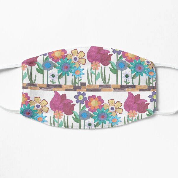 Floral Collage Flat Mask