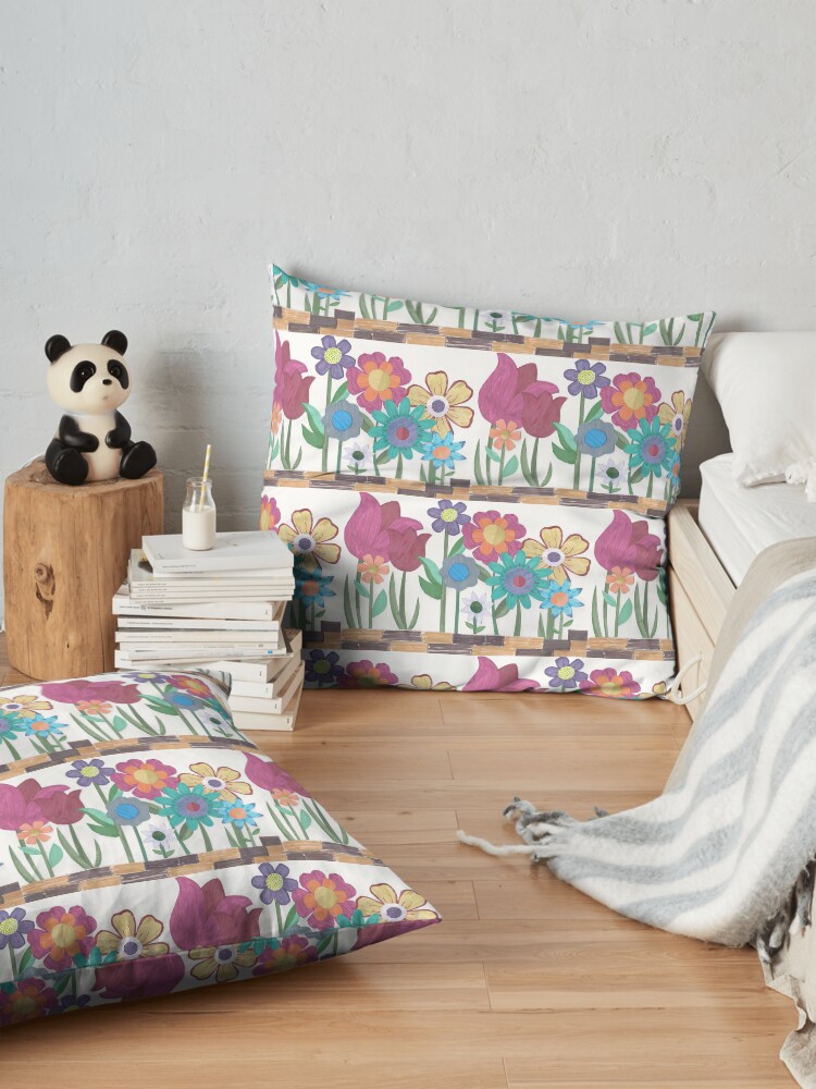 Alternate view of Floral Collage Floor Pillow