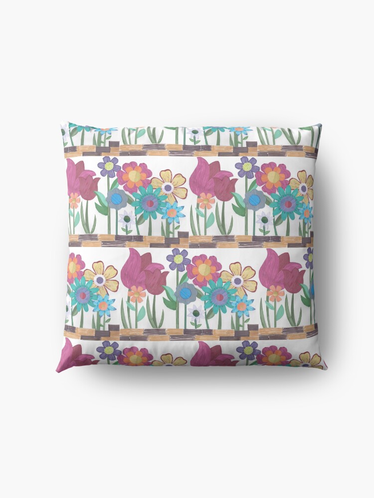 Alternate view of Floral Collage Floor Pillow