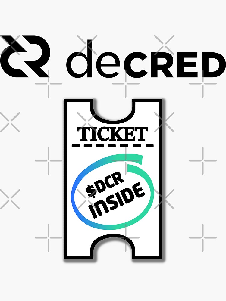 (sticker) Decred ticket © v3 (Design timestamped by https://timestamp.decred.org/) by OfficialCryptos
