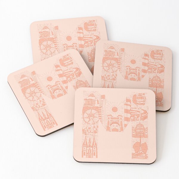 Item preview, M is for Melbourne - Peach designed and sold by CarleeJFerguson.