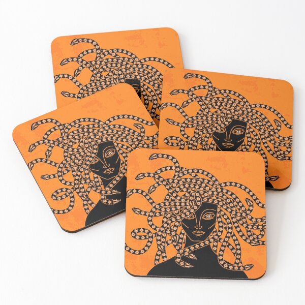 Item preview, orange and black gorgon medusa monster designed and sold by matintheworld ( delcarmat ).