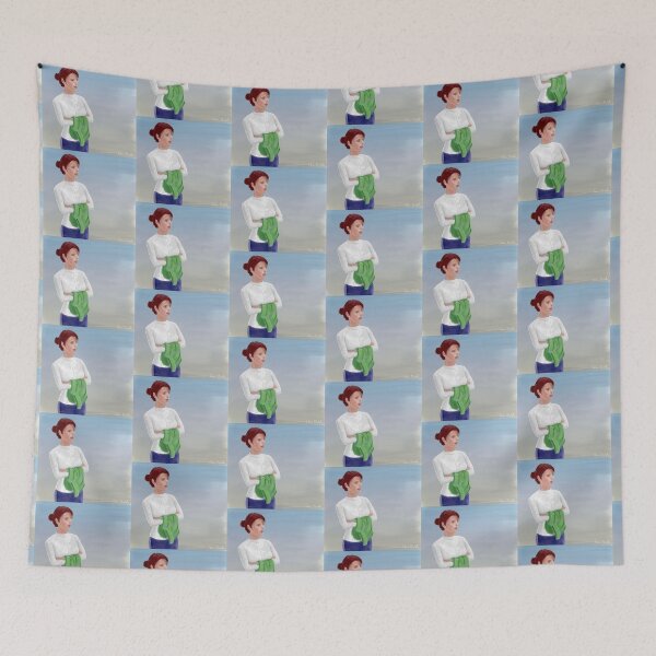Item preview, Beautiful Woman Waiting, with Crossed Hands Looking to the Horizon  designed and sold by ibadishi.