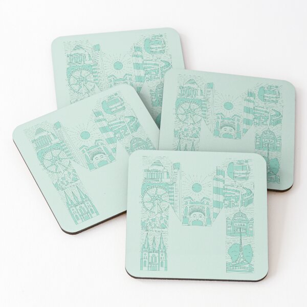 Item preview, M is for Melbourne - Teal designed and sold by CarleeJFerguson.