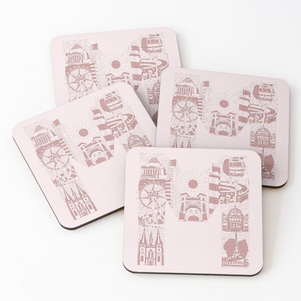 Item preview, M is for Melbourne - Pink designed and sold by CarleeJFerguson.