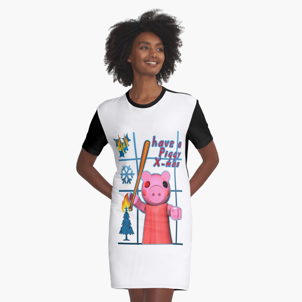 Piggy Roblox Christmas Gift A Line Dress By Freedomcrew Redbubble - roblox christmas dresses redbubble