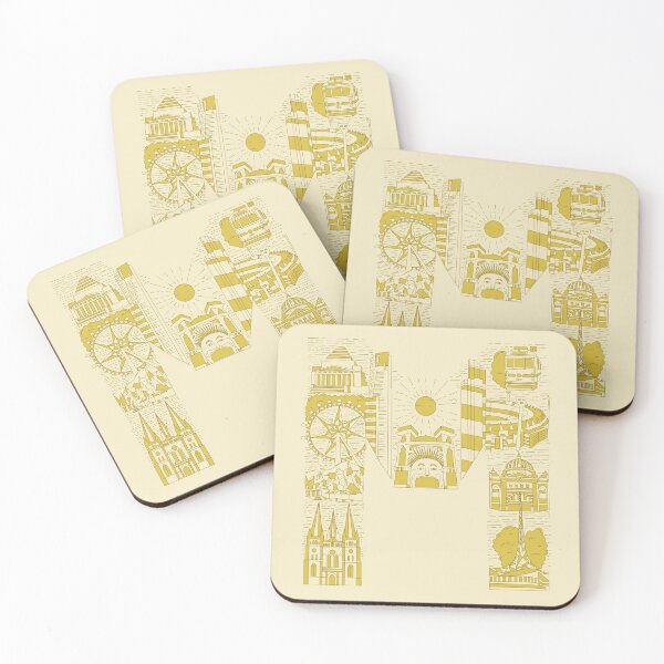 Item preview, M is for Melbourne - Yellow designed and sold by CarleeJFerguson.