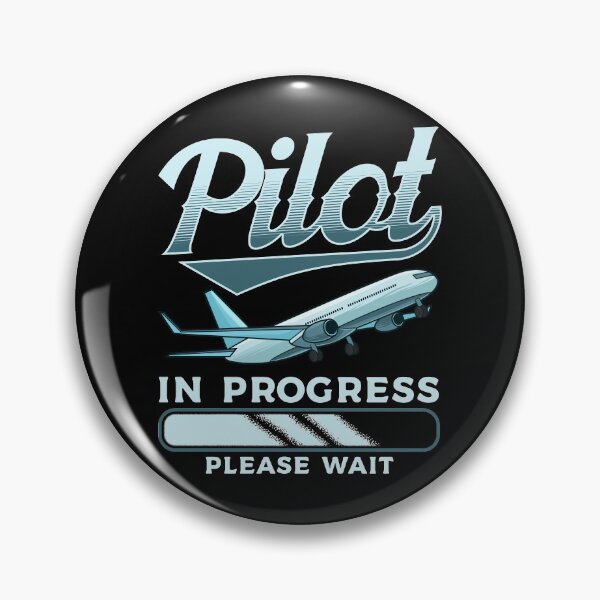 Artikelvorschau, Lustiger Pilot im Gange Bitte warten Flugzeugpilot entworfen und verkauft von perfectpresents.