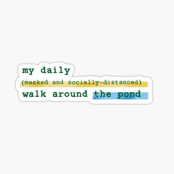 socially distanced walk Sticker