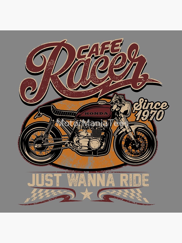 Vintage Cafe Racer Classic Motorcycle Legend By Motormaniac Poster By MotorManiaTees Redbubble
