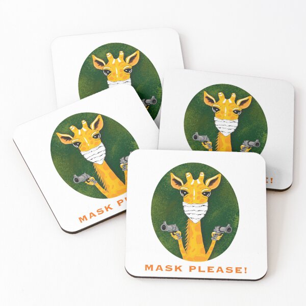 Item preview, Giraffe - Wear A Mask Stay Safe designed and sold by AKUL-ART.