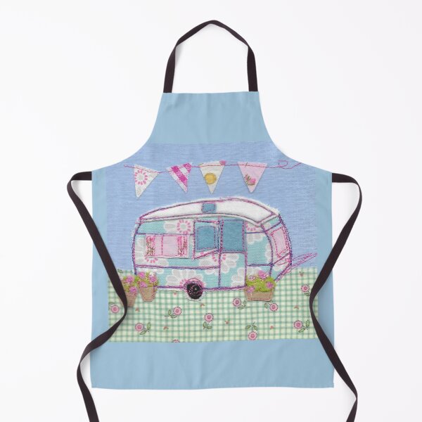 Item preview, #Cute Vintage caravan with flowers  designed and sold by Leatextileart.