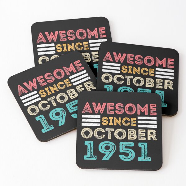 Item preview, Retro Vintage 69th Birthday - Awesome Since October 1951 designed and sold by meedTee.