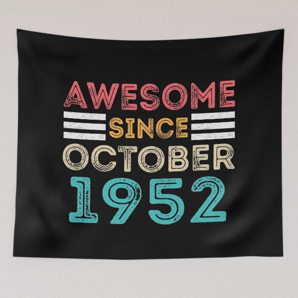 Item preview, Retro Vintage 68th Birthday - Awesome Since October 1952 designed and sold by meedTee.