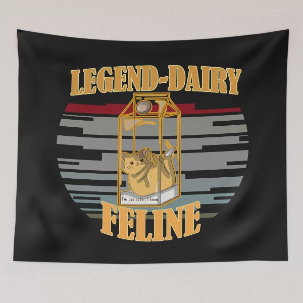 Item preview, The Legendary Cat- Legend- Dairy- Feline- Kawaii Kitten in Retro Colors designed and sold by EvaWolf.