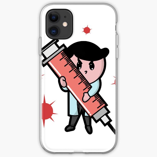 The Adorable Doctor is Holding a Needle sticker iPhone Soft Case