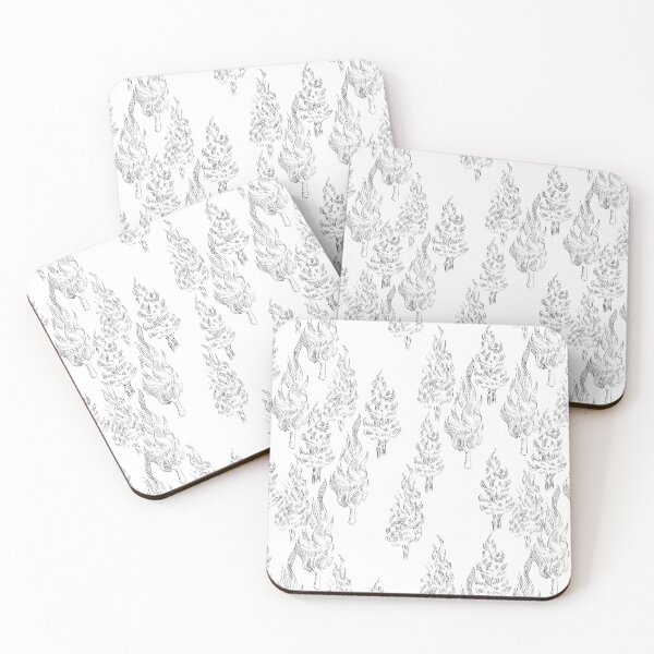 Item preview, Van gogh trees pattern in black & white designed and sold by raghda-s-m.