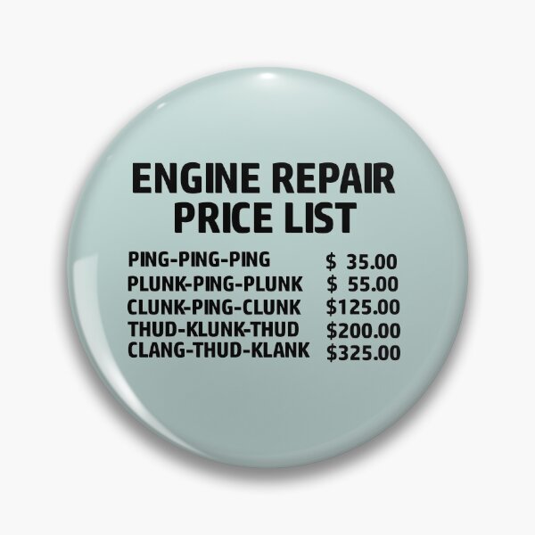 Item preview, Engine Repair Price List designed and sold by Slinky-Reebs.